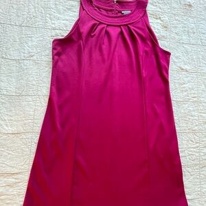 Ann Taylor Fuchsia Pink Halter Neck Sheath Dress Size Business Casual